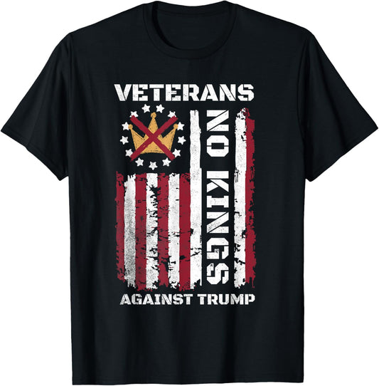Veterans No Kings T-Shirt - T-Shirt | Black