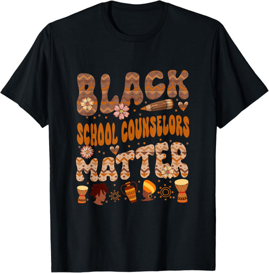 Black Costume School Counselor Job Proud Black History Month T-Shirt - T-Shirt | Black