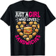 Funny Just A Girl Who Loves Sandwiches Food Lover Women Girl T-Shirt - T-Shirt | Black