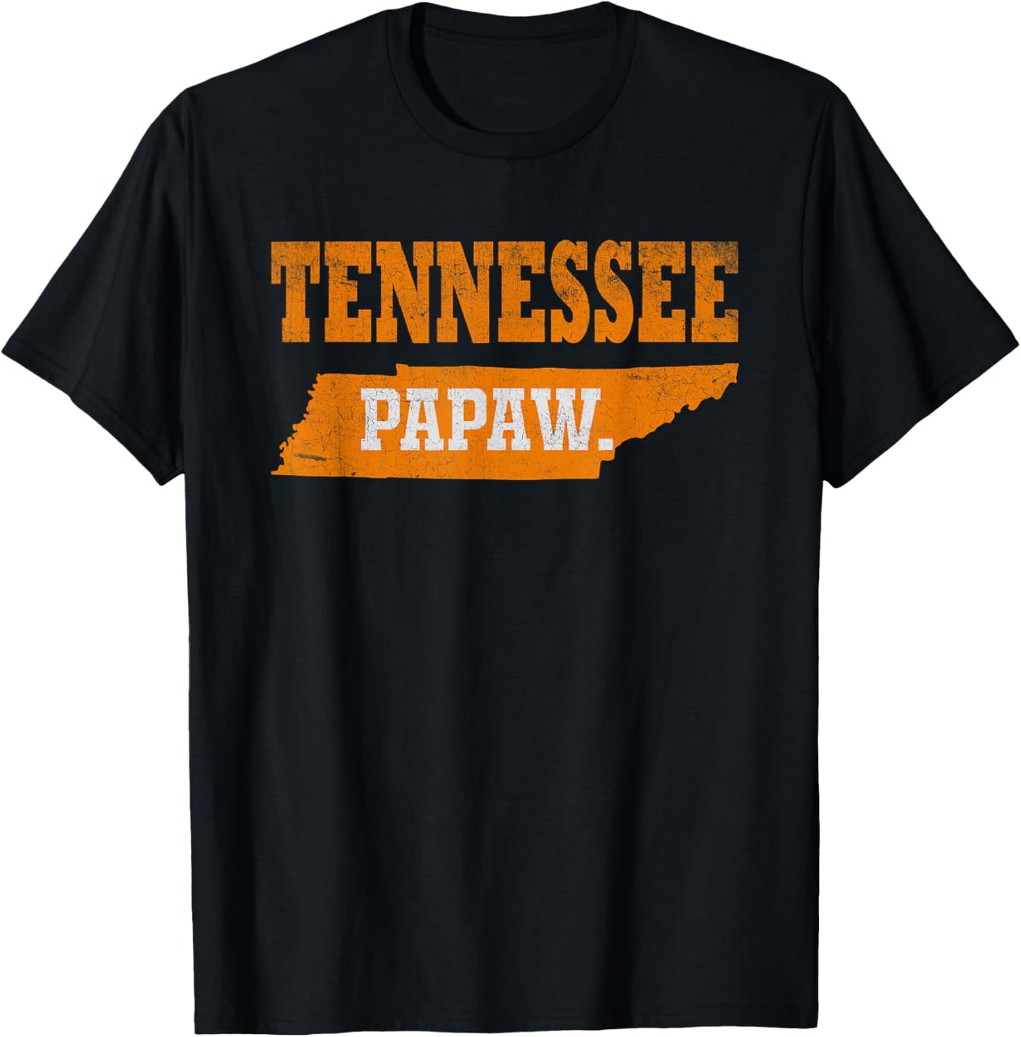 Distressed Tennessee Papaw for Grandpa Dad Father Husband T-Shirt - T-Shirt | Black