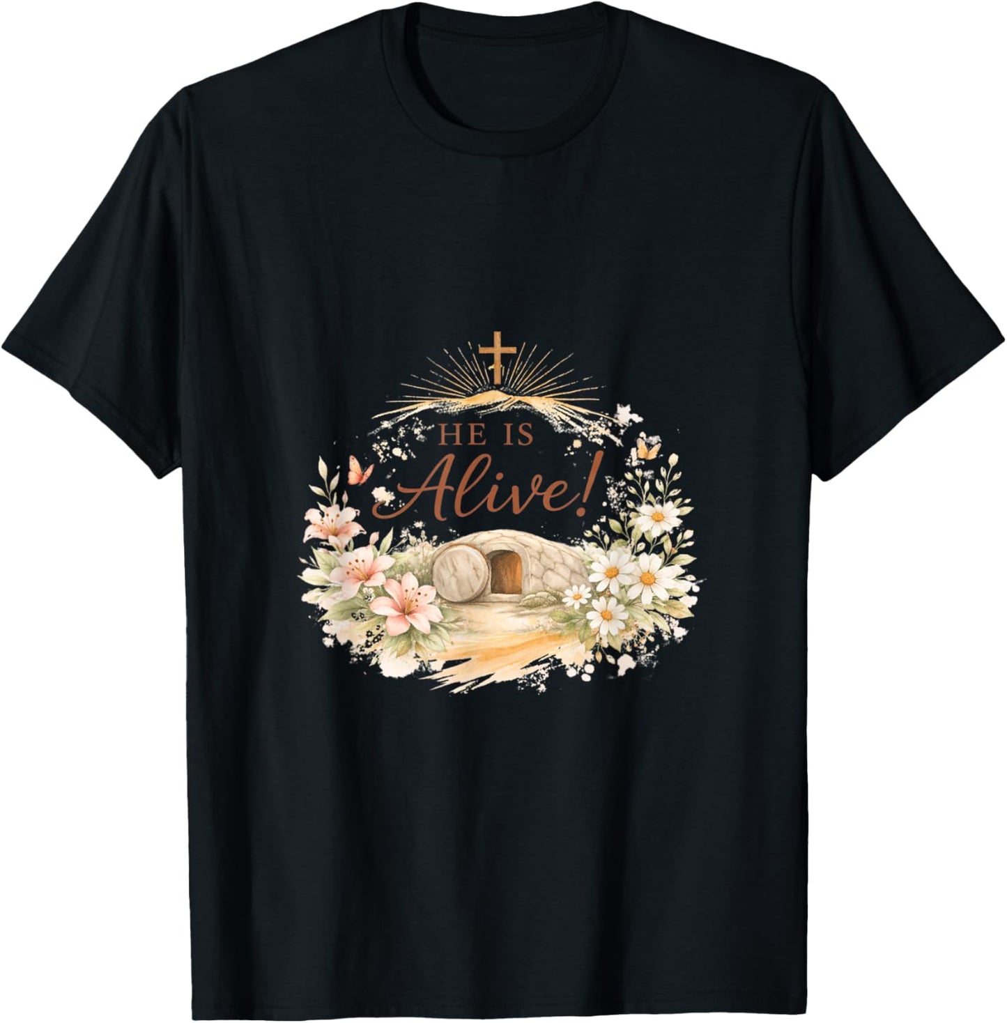 Easter Blessings – Faith, Family, & Joyful Spring T-Shirt - T-Shirt | Black