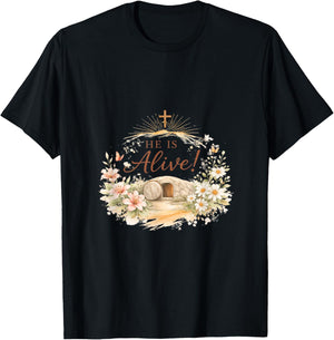 Easter Blessings – Faith, Family, & Joyful Spring T-Shirt - T-Shirt | Black