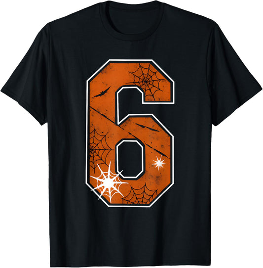 6 7 Funny Halloween Costume with Spider Web Trend Couples T-Shirt - T-Shirt | Black