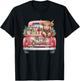 Merry Christmas Cow in Vintage Truck Design Mom T-Shirt - T-Shirt | Black