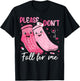 Please Don't Fall for Me Nurse Valentines Pink Socks Women T-Shirt - T-Shirt | Black