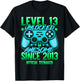Official Teenager Level 13 Unlocked Boys 13th Birthday Boy T-Shirt - T-Shirt | Black