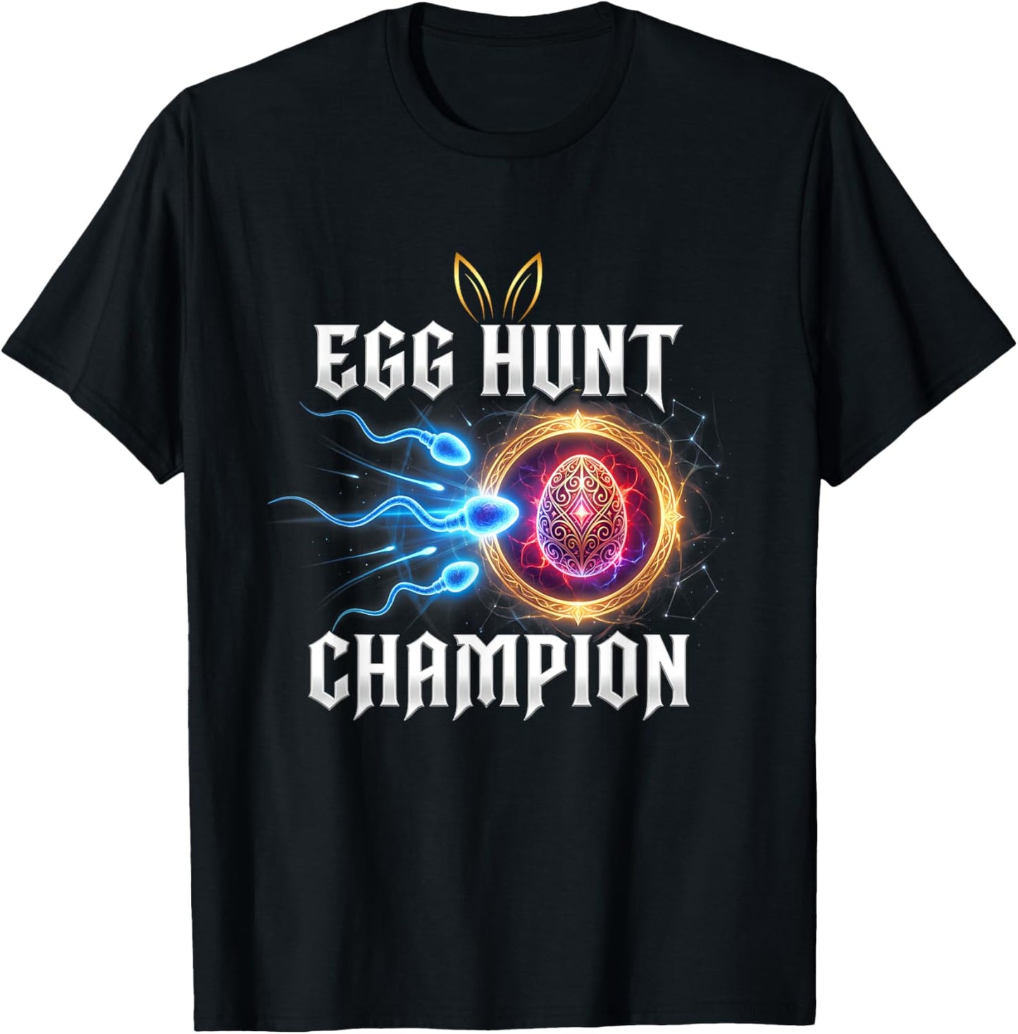 Egg Hunt Champion Funny Dad Easter Pregnancy Announcement T-Shirt - T-Shirt | Black