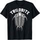 Trilobite Fossil Ancient Arthropod Dorsal View Paleontology T-Shirt - T-Shirt | Black