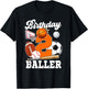 2 Year Old Birthday Baller 2nd Birthday Sports Ball Theme T-Shirt - T-Shirt | Black