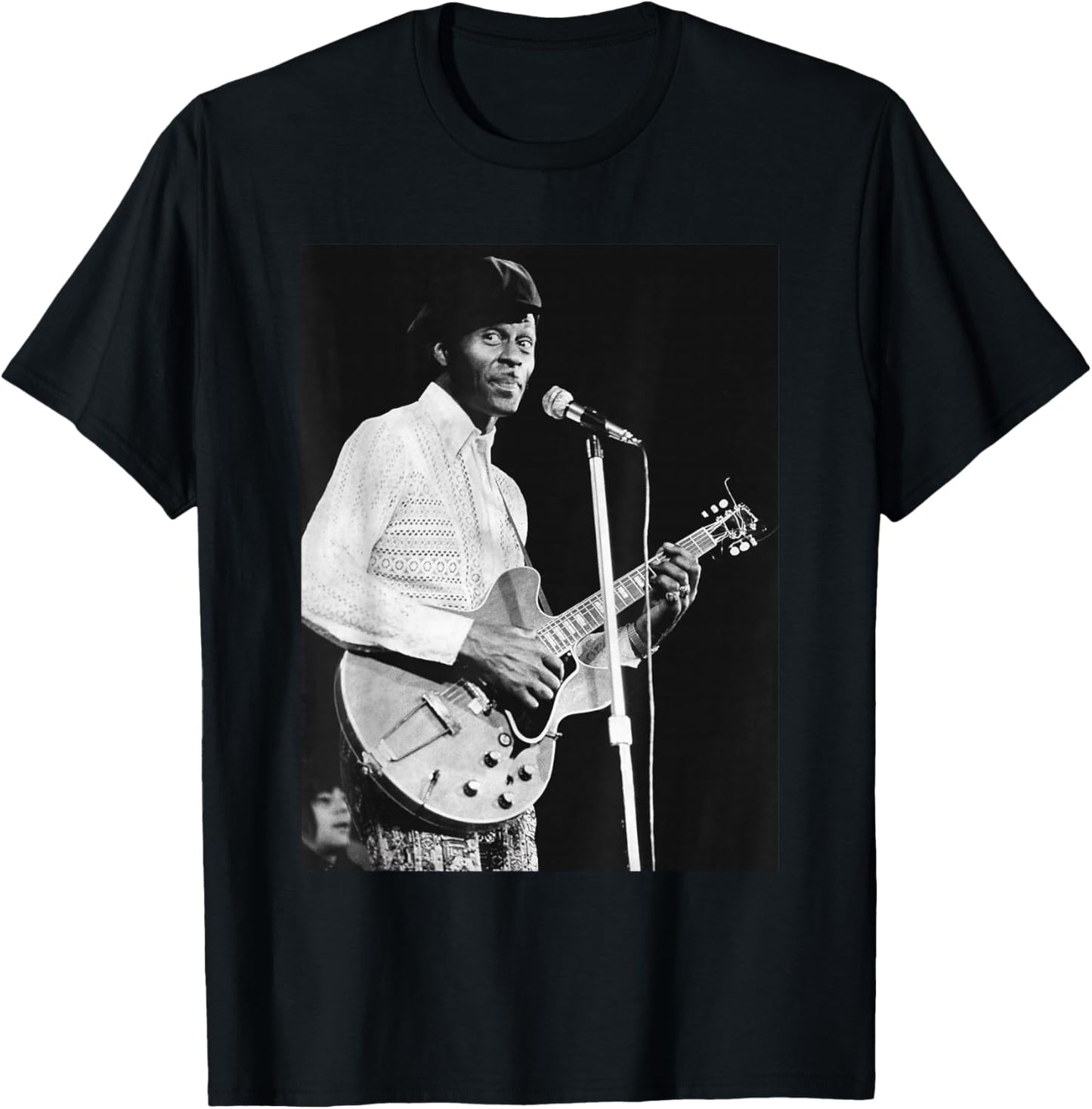 Rock N Roll Guitar Legend Chuck Berry 1973 T-Shirt - T-Shirt | Black