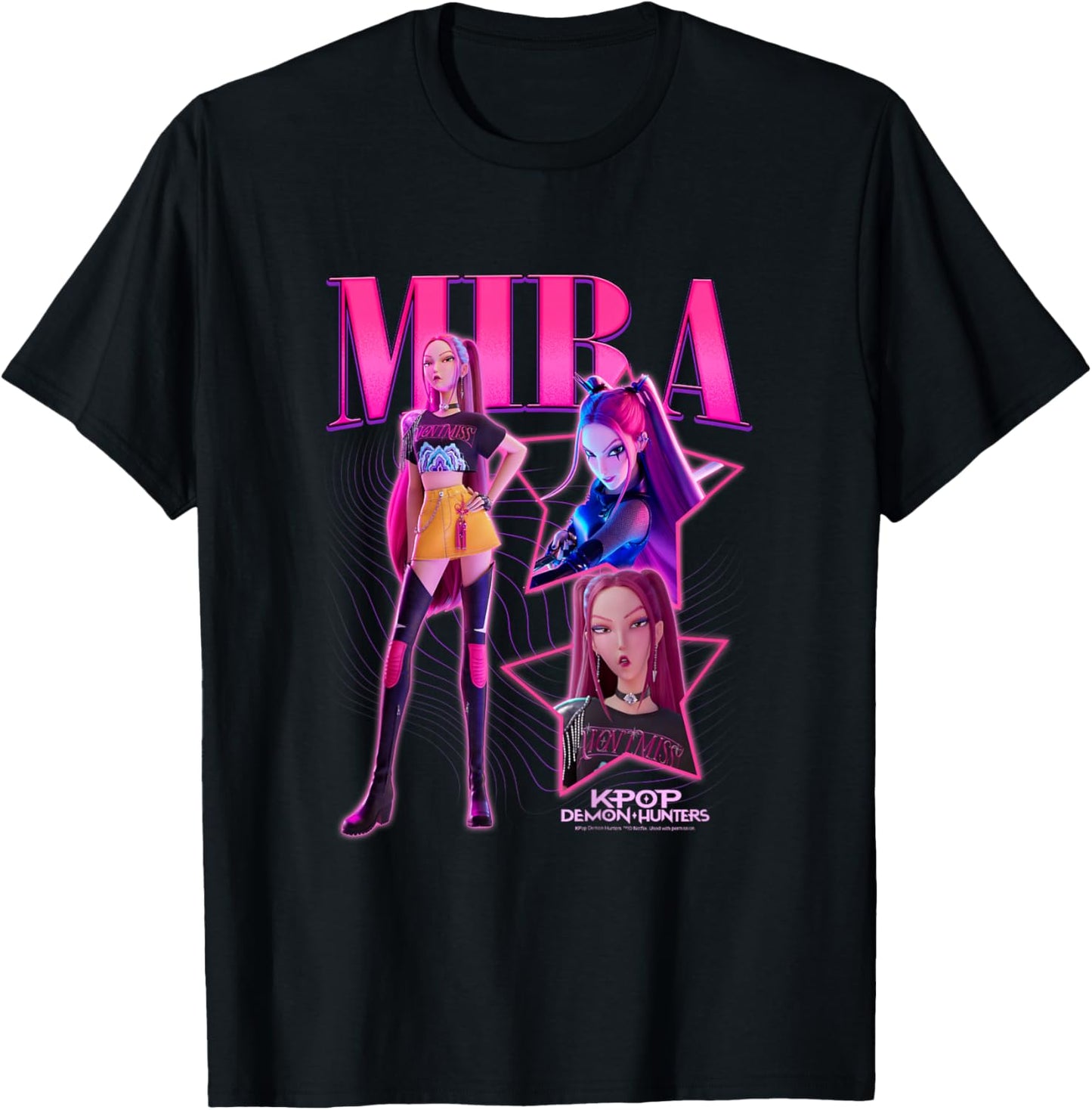 Kpop Demon Hunters Halloween Mira Showcase Y2K Style Poster T-Shirt - T-Shirt | Black