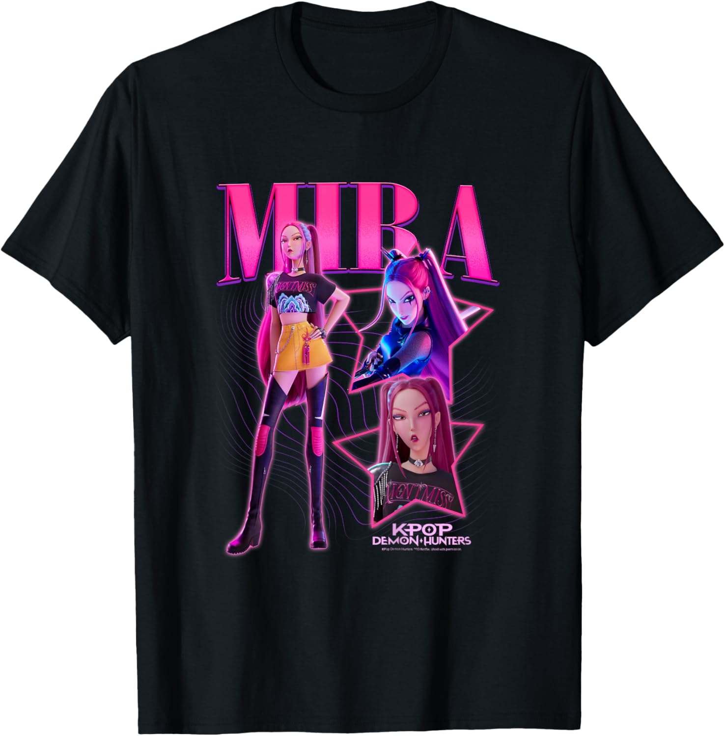 Kpop Demon Hunters Halloween Mira Showcase Y2K Style Poster T-Shirt - T-Shirt | Black