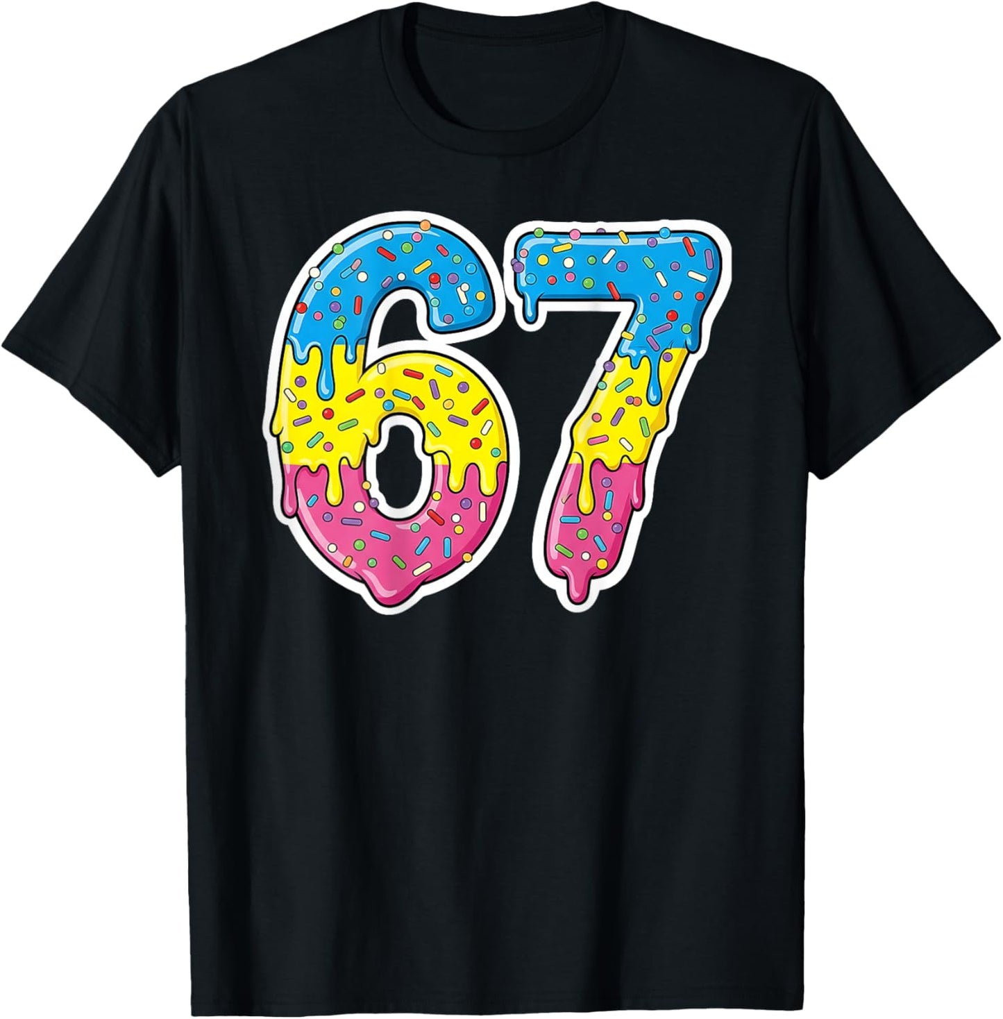 Number 67 Shirt Costume Adult Pink Men Kids Back T-Shirt - T-Shirt | Black