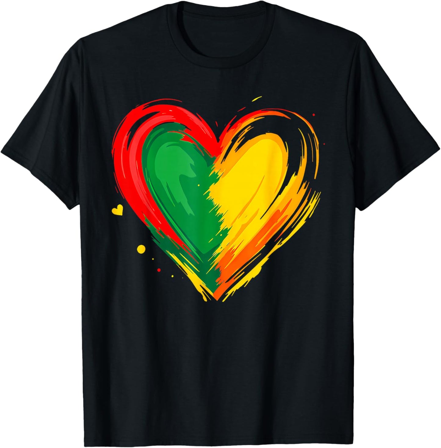 African Heart Black History Month African American T-Shirt - T-Shirt | Black