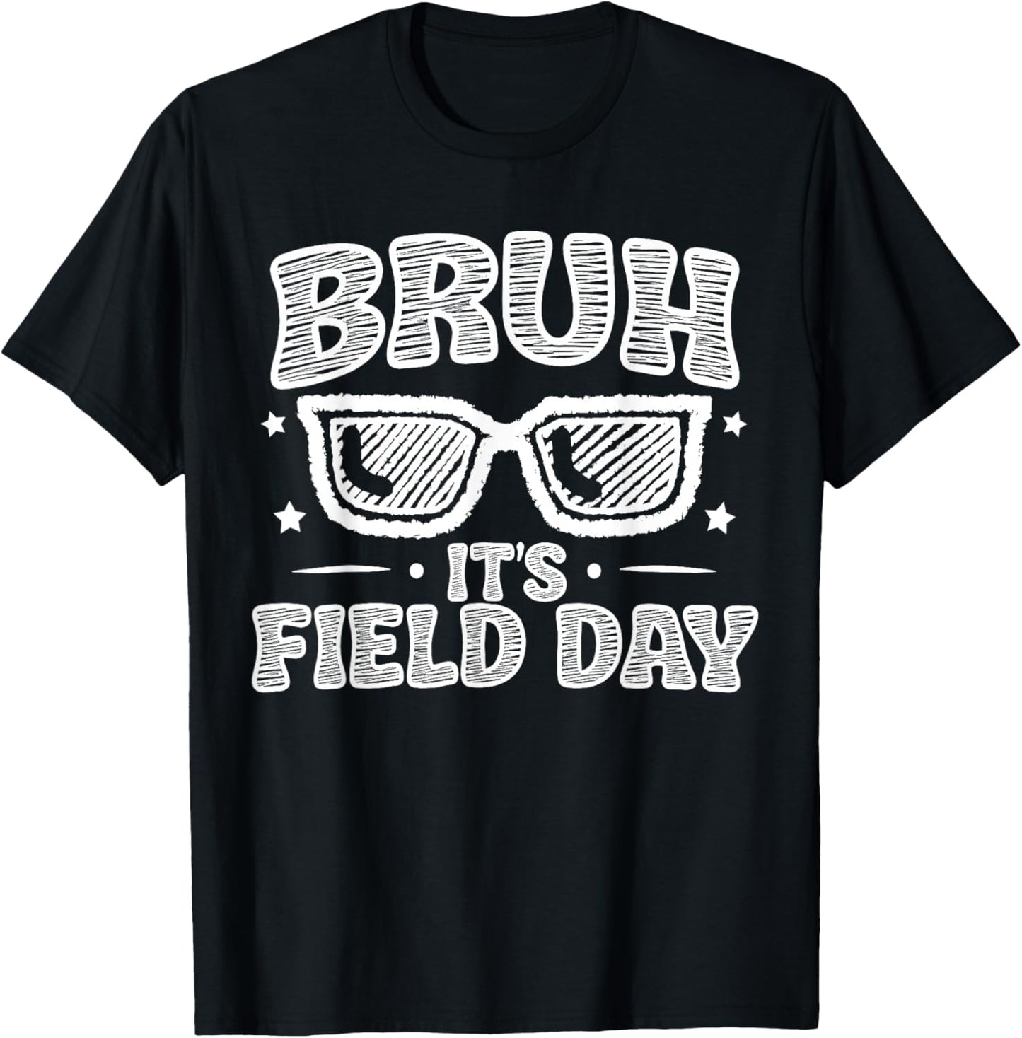 Bruh It's Field Day Red Blue Team 2026 Teacher Kids Game Day T-Shirt - T-Shirt | Black