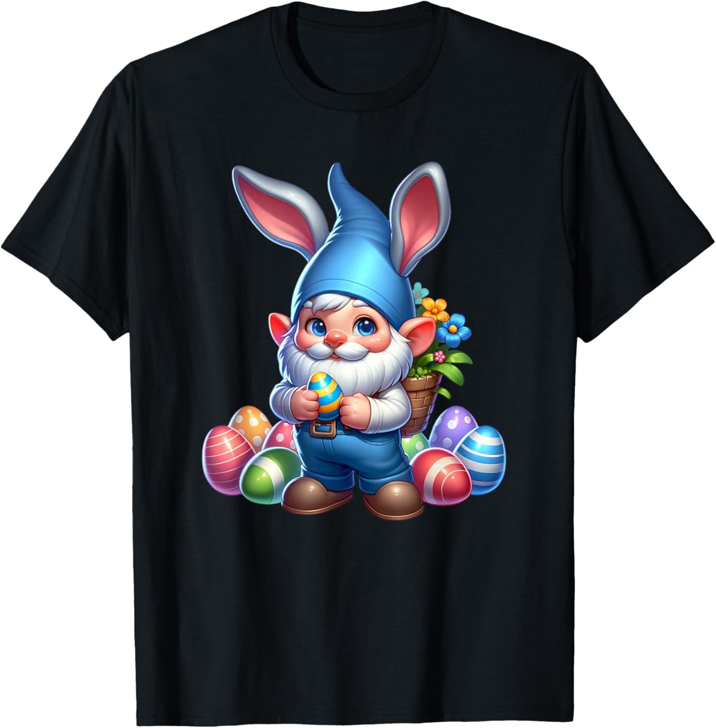 Easter Bunny Gnome T-Shirt - T-Shirt | Black