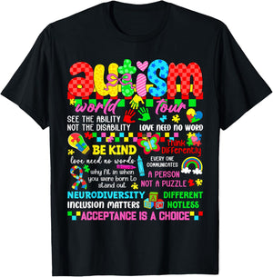 Autism Awareness Leopard Puzzle Autistic Men Women Kid T-Shirt - T-Shirt | Black