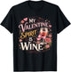 Funny My Valentine Spirit is Wine T-Shirt - T-Shirt | Black