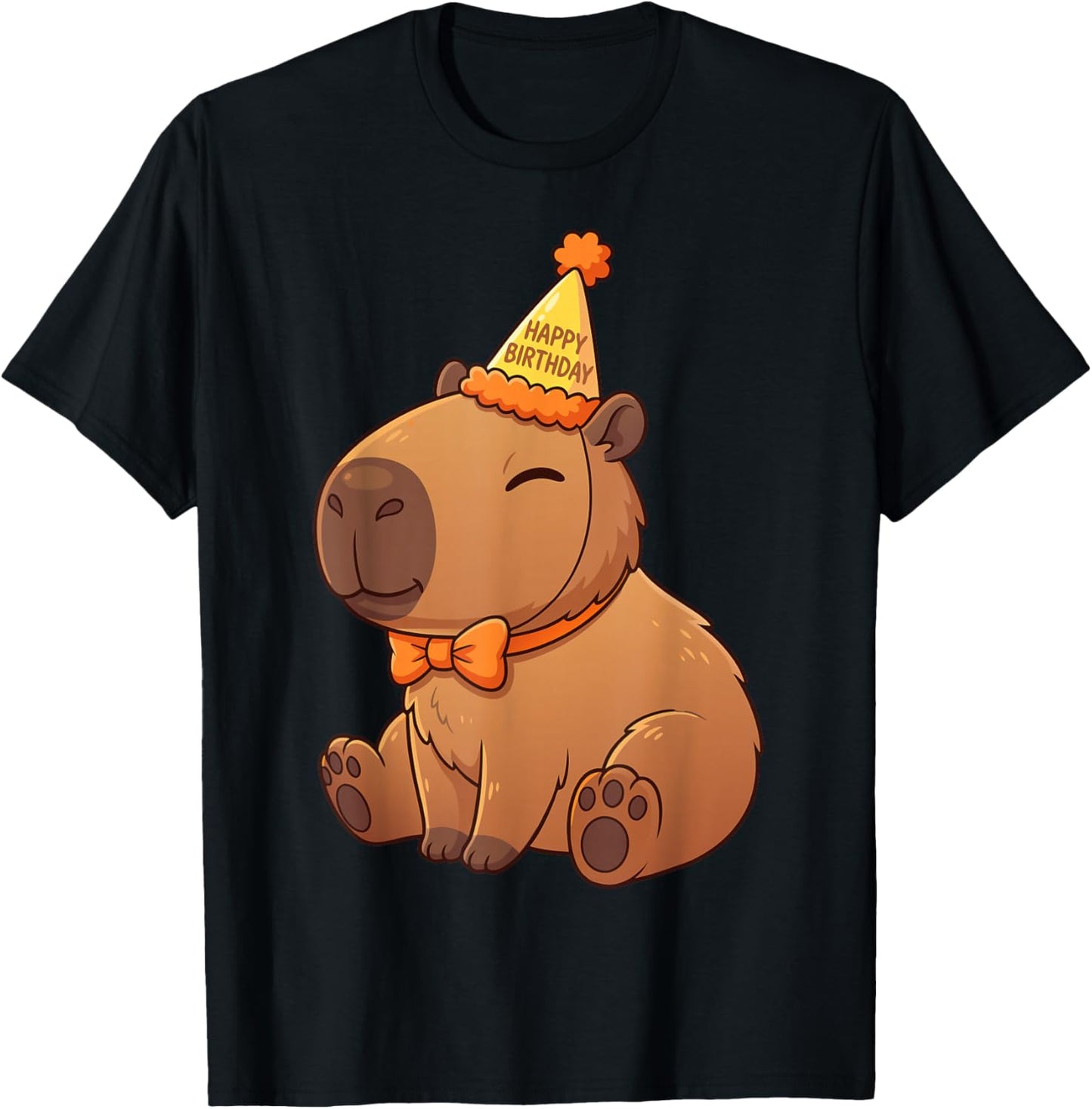 Graphic Capy Capybara Birthday Clothes for Girls Boys Kids T-Shirt - T-Shirt | Black