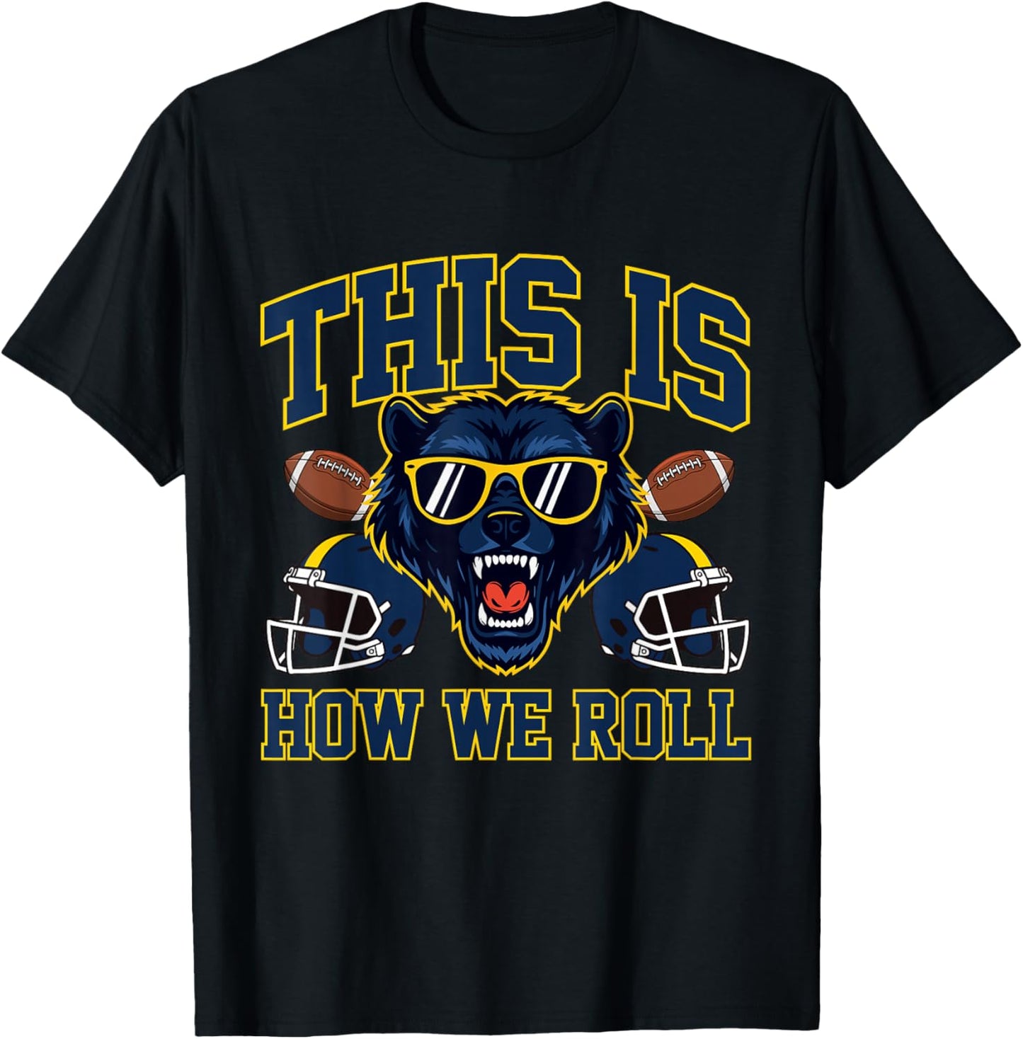 This is How We Roll - Michigan Football Lover Game Day T-Shirt - T-Shirt | Black