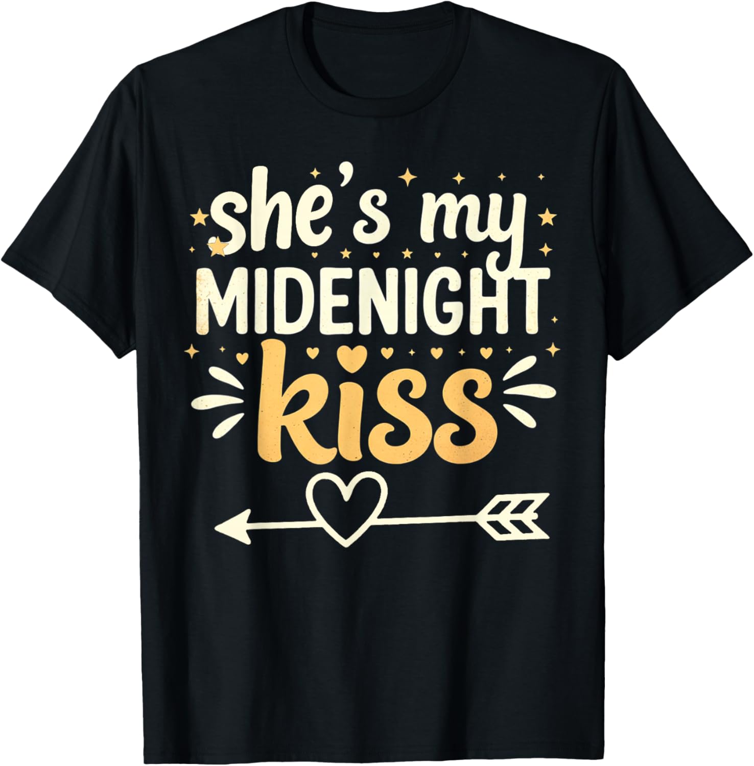 She's My Midnight Kiss Happy New Year Matching Couples T-Shirt - T-Shirt | Black