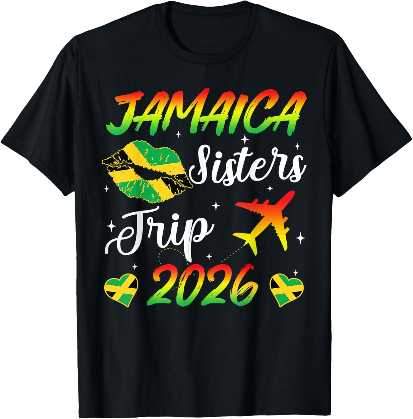 Jamaica Sisters Trip 2026 Vacation Jamaica Travel Group Girl T-Shirt - T-Shirt | Black