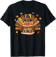Thanksgiving Turkey Reading Book Fall Season Teacher Costume T-Shirt - T-Shirt | Black
