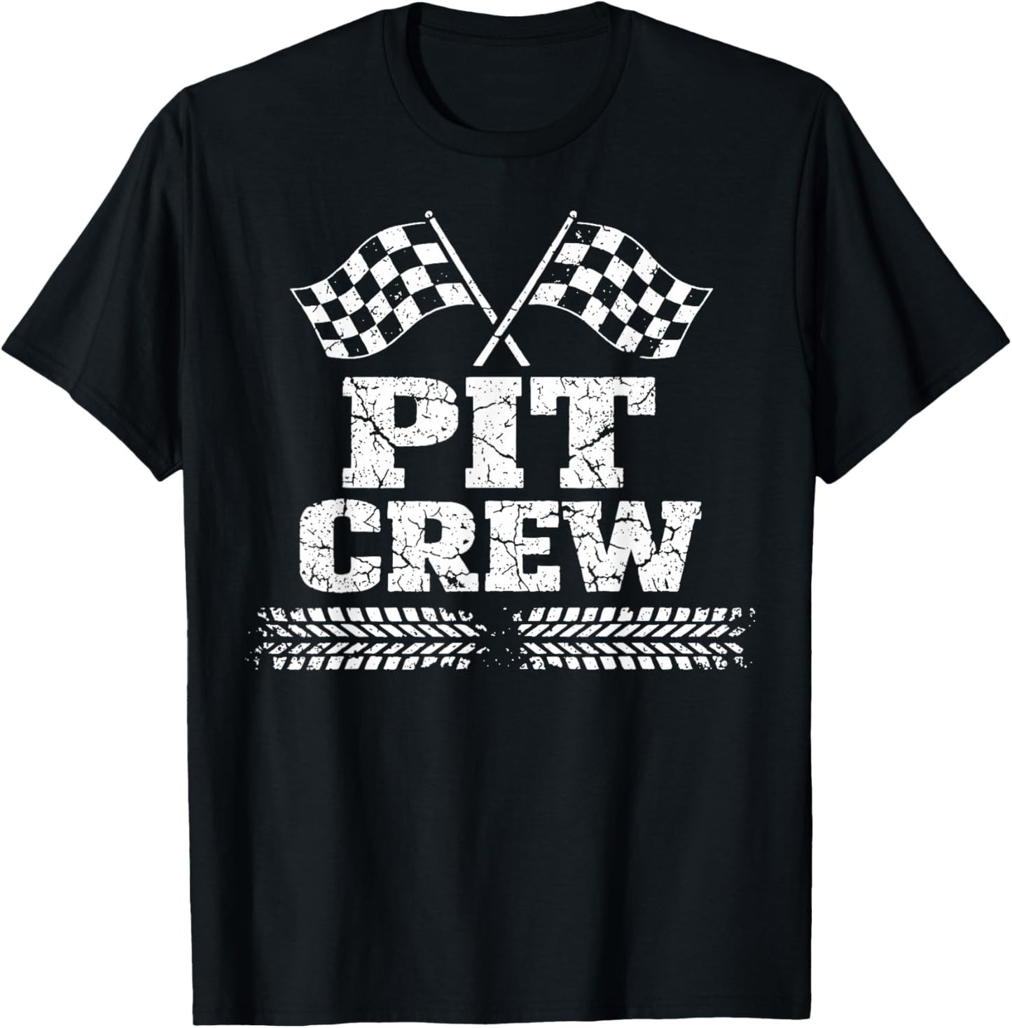 Pit Crew Birthday Party Family Matching Race Car Racing T-Shirt - T-Shirt | Black