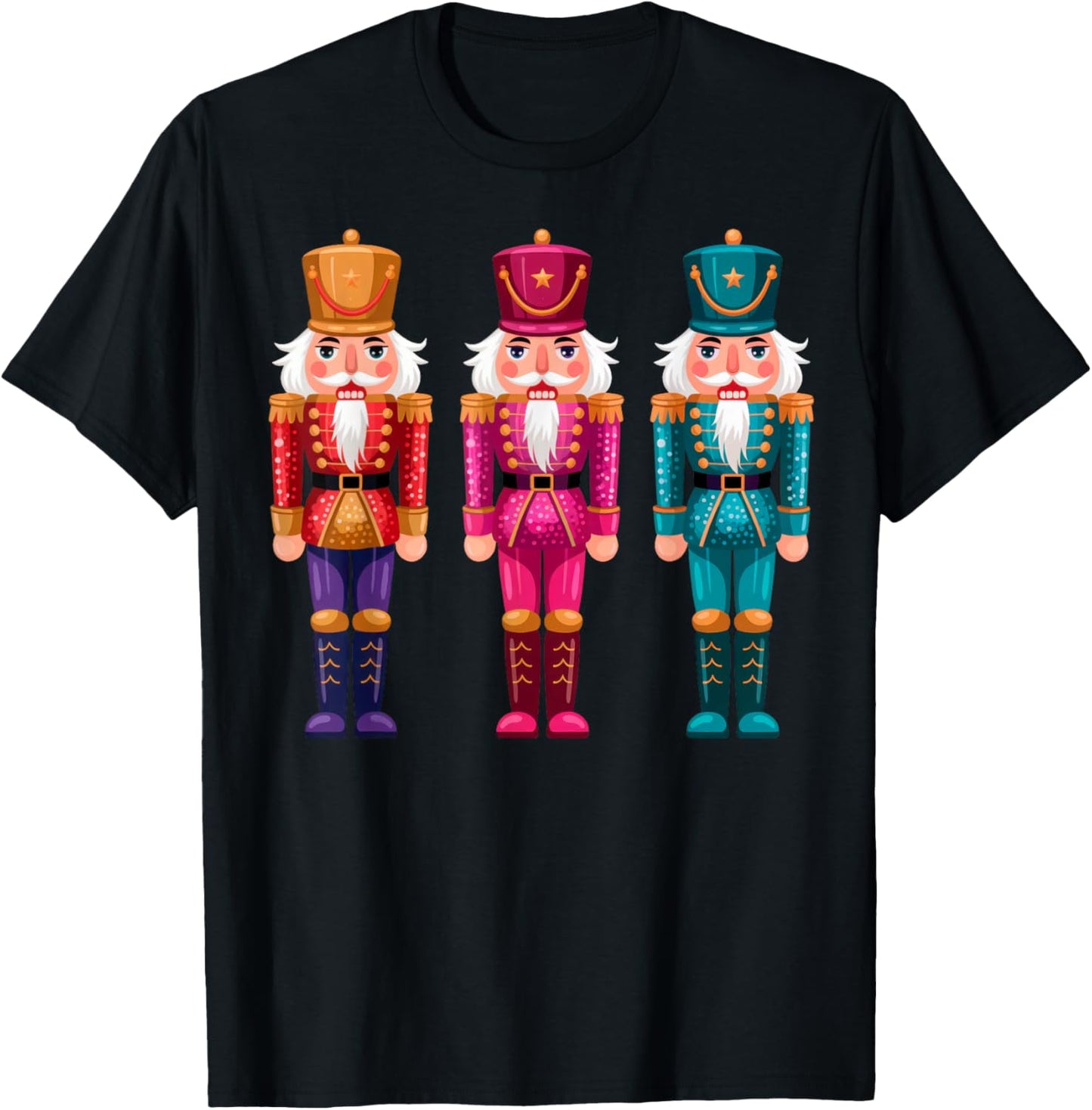 Nutcracker Christmas 2025 Xmas Pajamas Women Kids T-Shirt - T-Shirt | Black