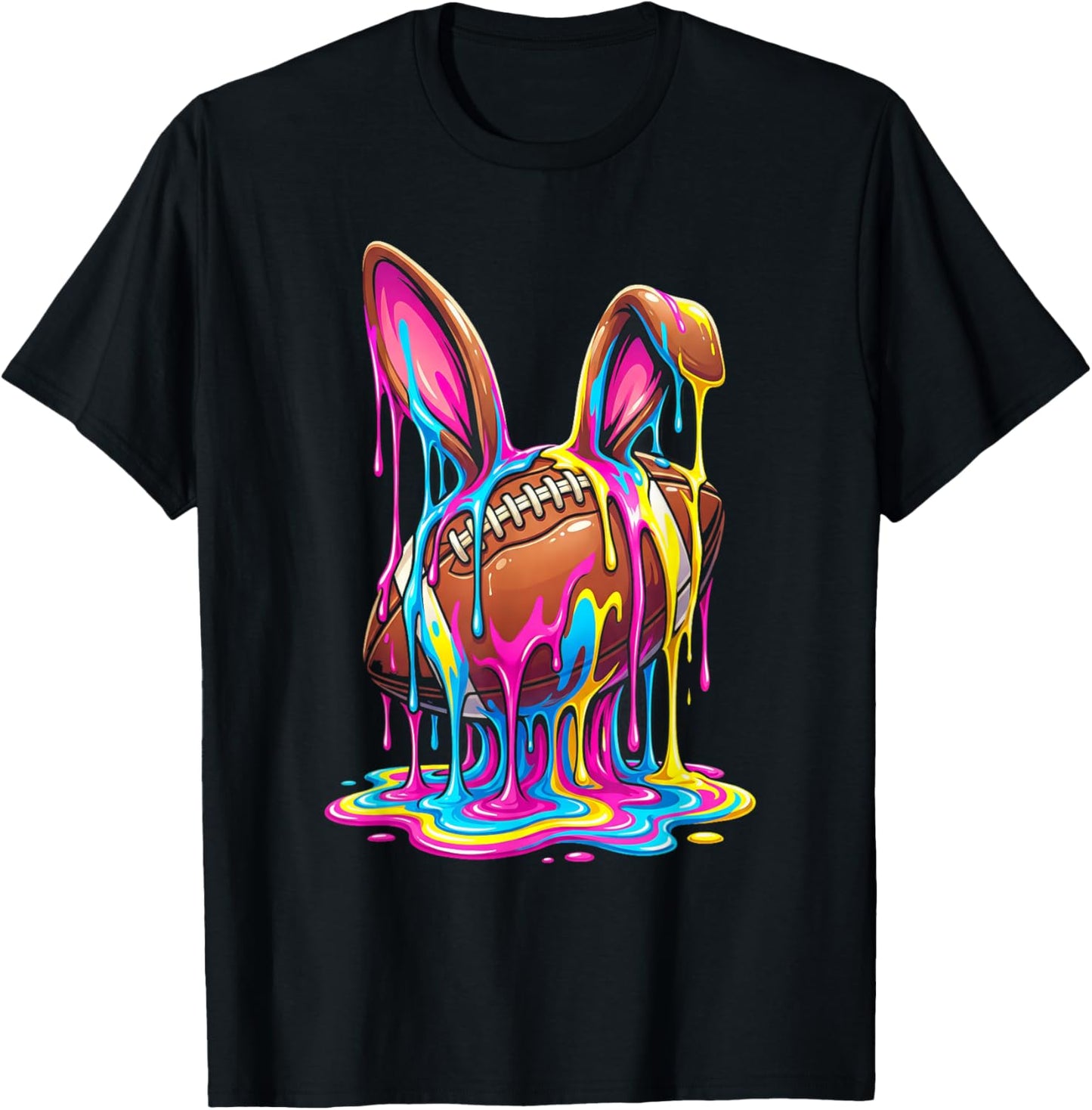 Funny Easter Bunny Ice Cream Drip Gifts Boys Kids T-Shirt - T-Shirt | Black