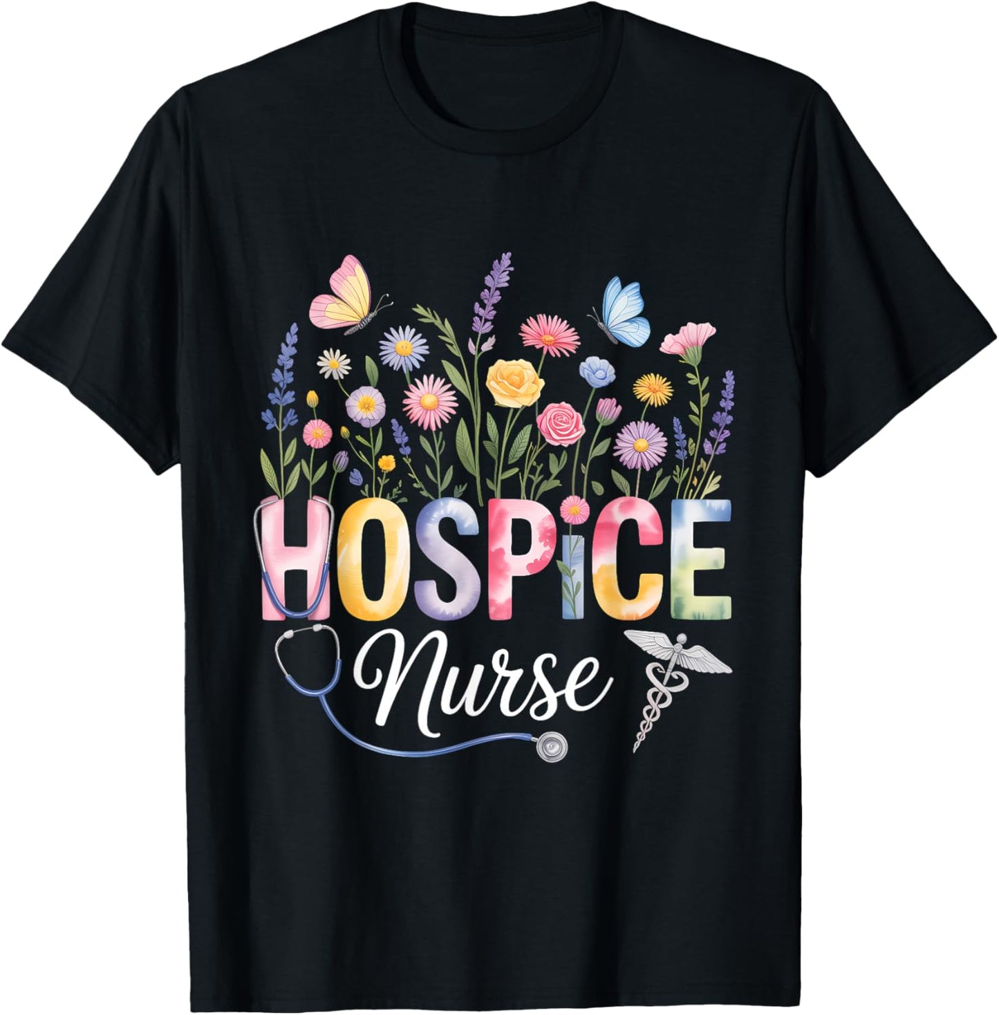 Hospice Nurse Palliative Terminal Care Registered Nursing T-Shirt - T-Shirt | Black