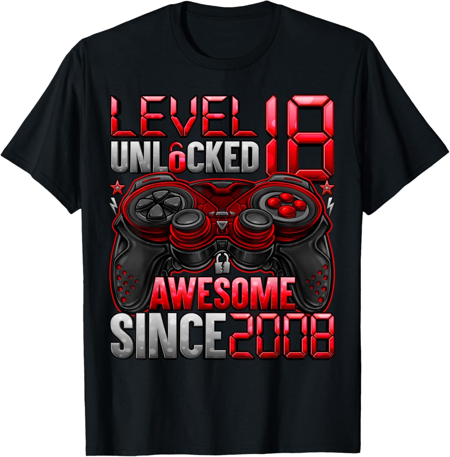 Level 18 Unlocked 18 Year Old Gifts Boys 18th Birthday Boy T-Shirt - T-Shirt | Black