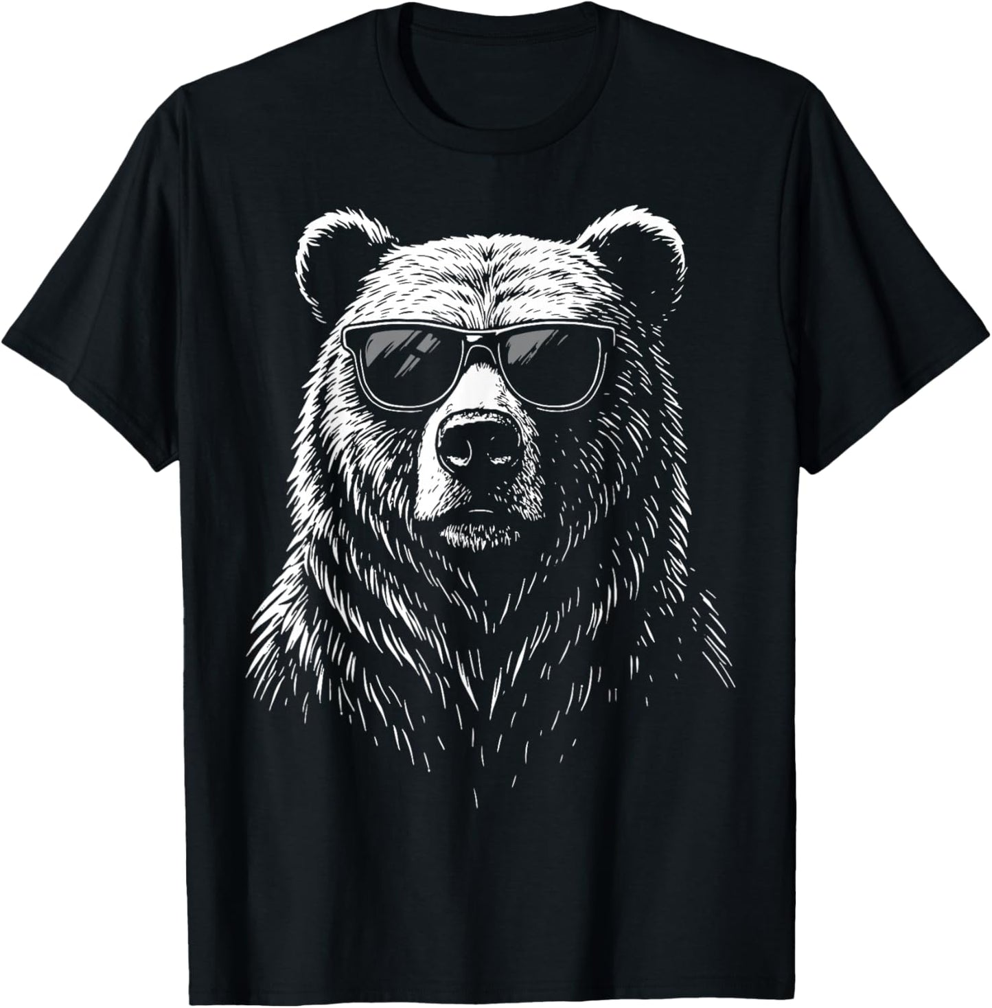 Bear Sunglasses T-Shirt - T-Shirt | Black