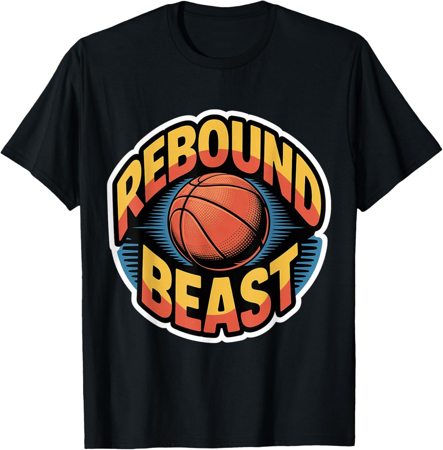 Rebound Beast Basketball Competitive Player T-Shirt - T-Shirt | Black