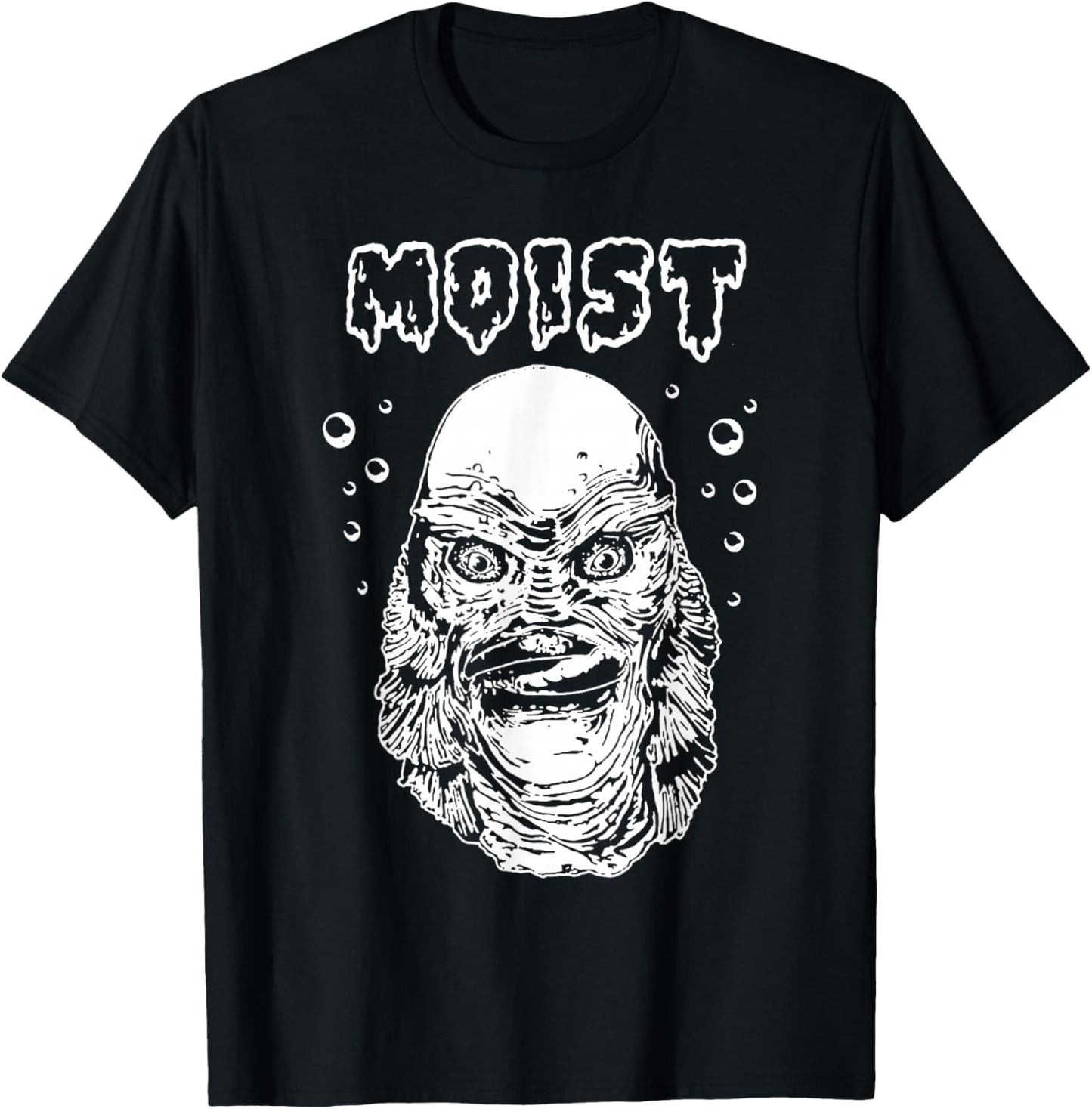 Black Moist Lagoon Halloween Creature T-Shirt - T-Shirt | Black