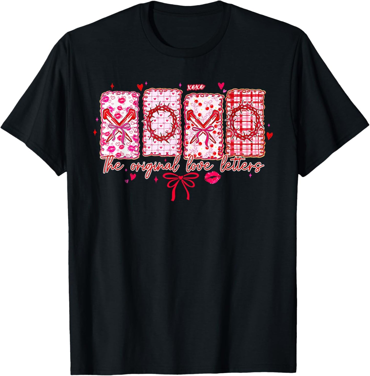XOXO The Original Love Letters Valentine Jesus Bible Verse T-Shirt - T-Shirt | Black