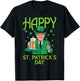 Happy St Patricks Day Trump Saint Pattys Paddys Men Women T-Shirt - T-Shirt | Black