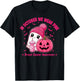 in October We Wear Pink Cute Ghost Breast Cancer Awareness T-Shirt - T-Shirt | Black