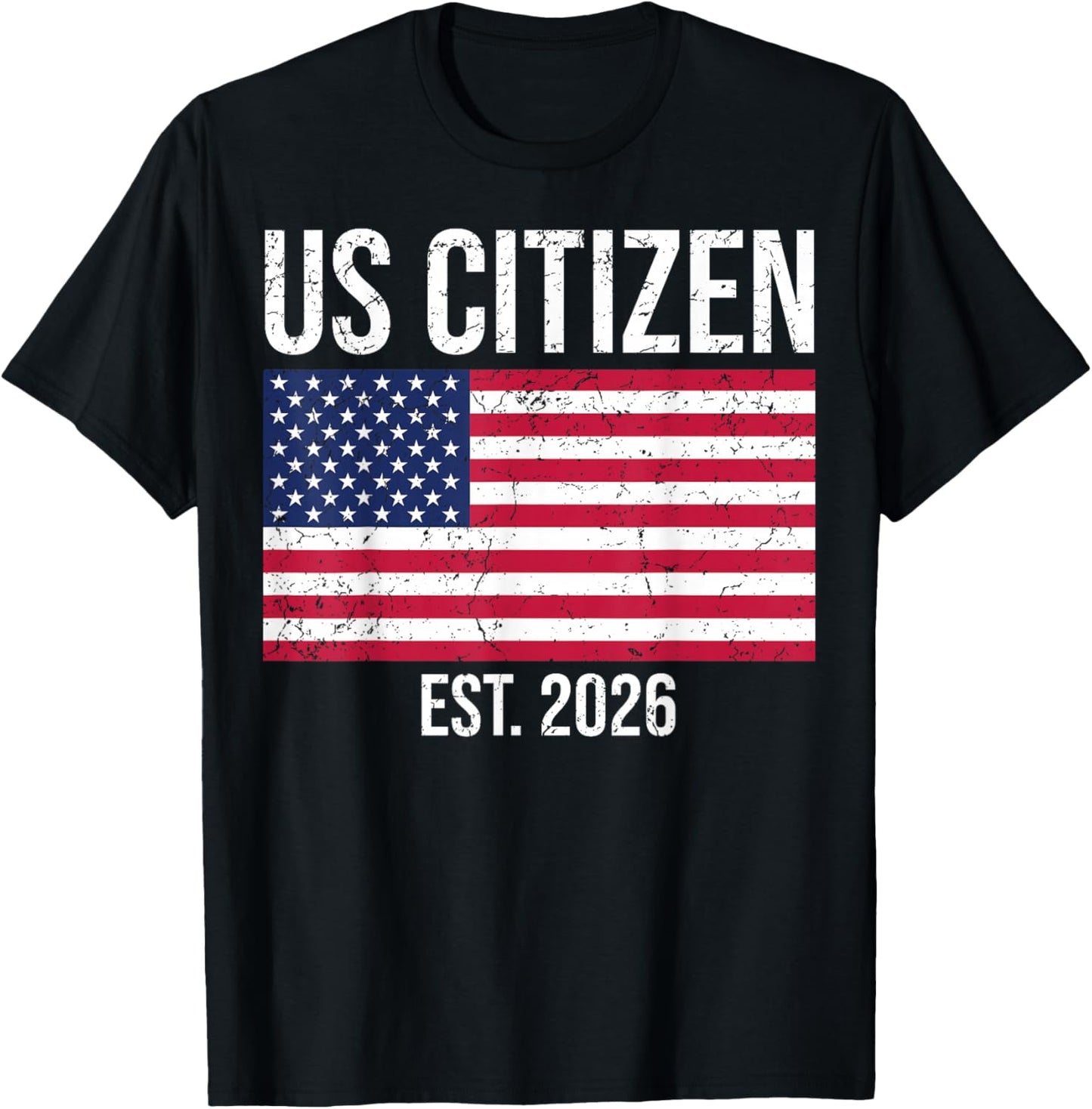 US Citizenship 2026 Decoration USA New American Citizen T-Shirt - T-Shirt | Black