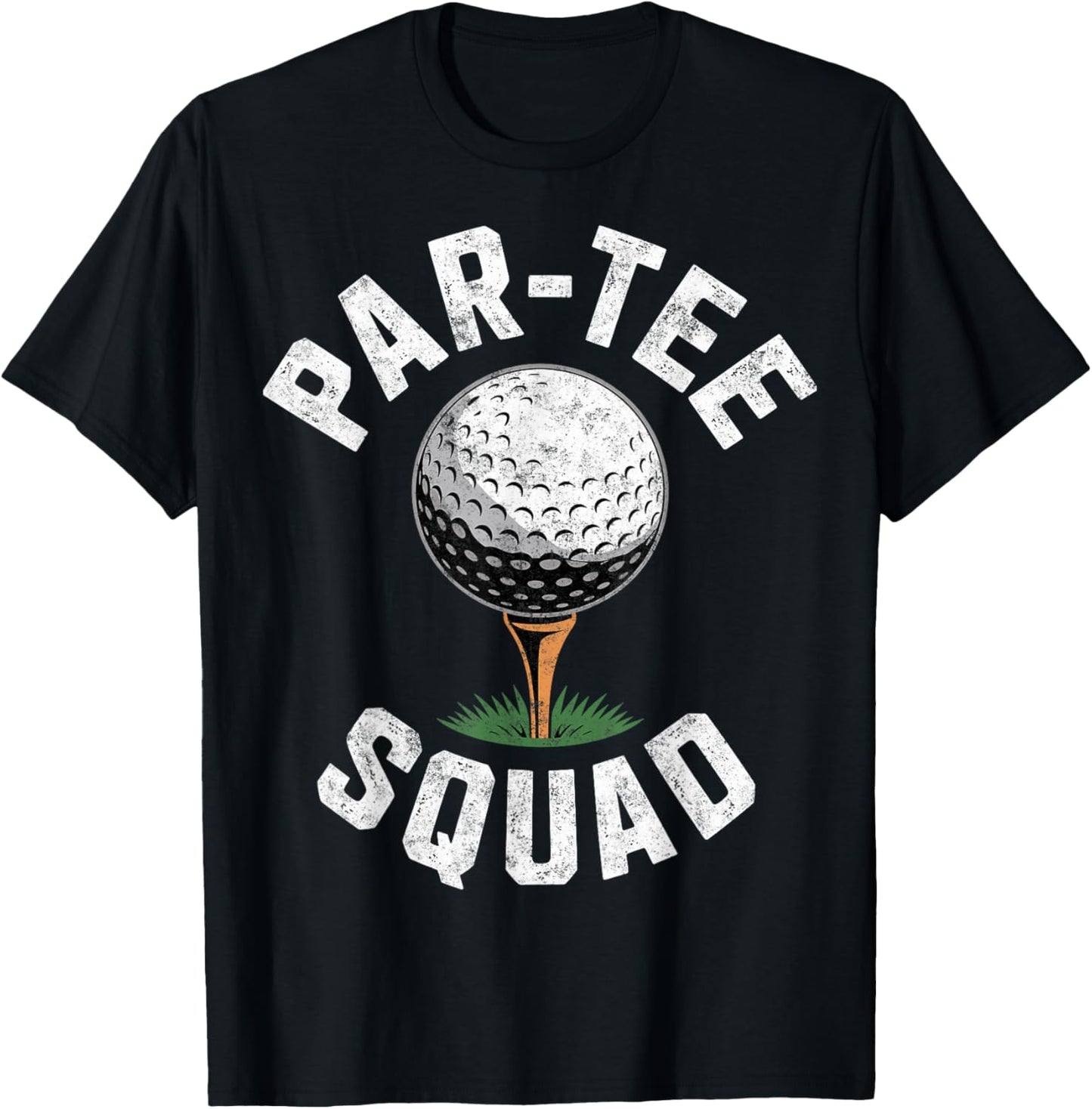 Vintage Golf Player Par- Squad Golfing Golfer Joke Humor T-Shirt - T-Shirt | Black