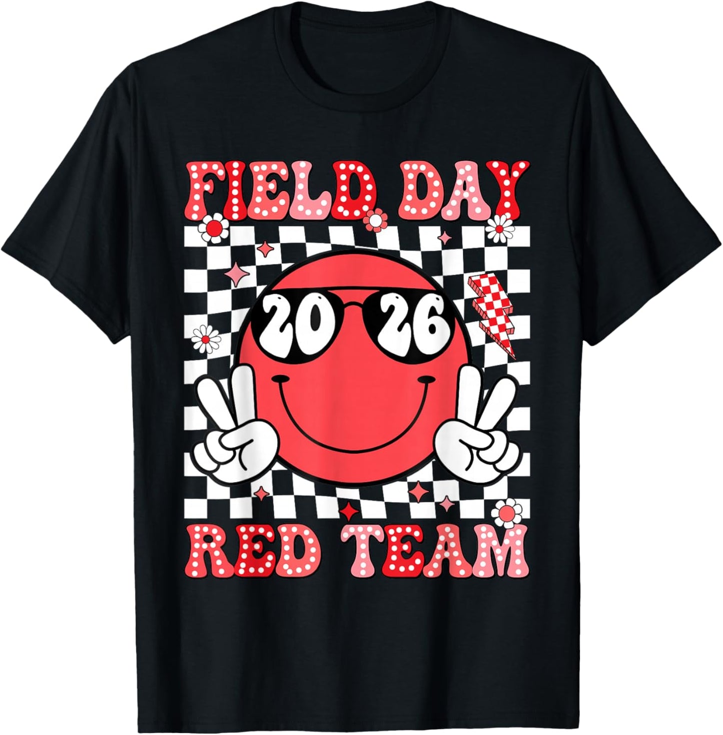 Field Day Red Team Funny for Teacher Kids Field Day Games T-Shirt - T-Shirt | Black