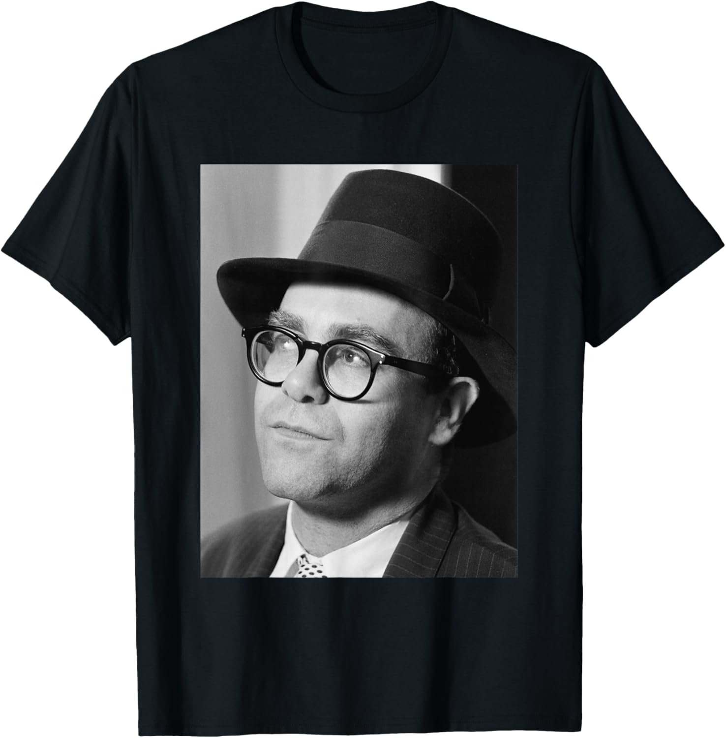 Elton John in 1987 Leather Jackets Era T-Shirt - T-Shirt | Black