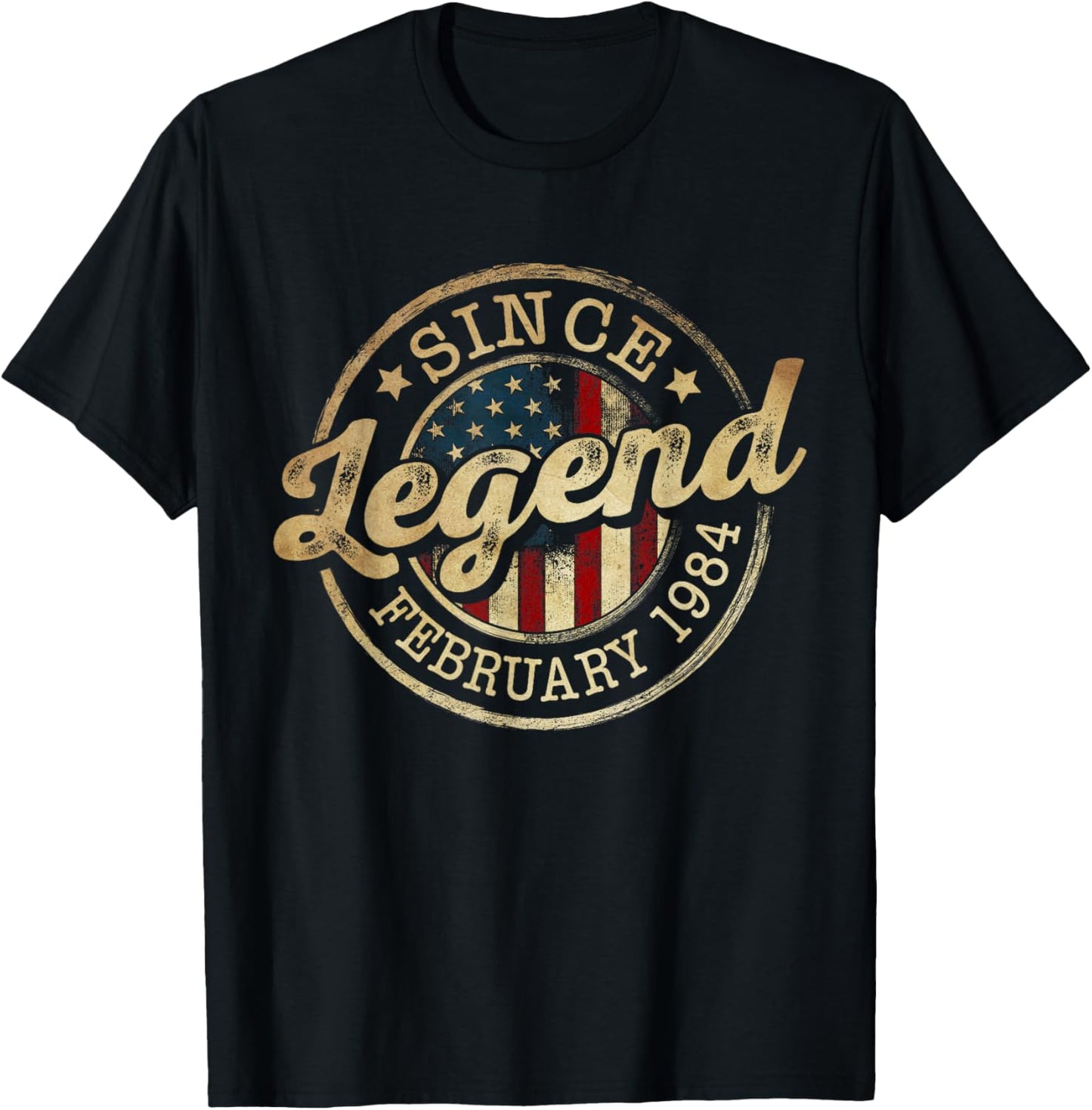 Legend Since February 1984 Vintage 42nd Birthday Classic T-Shirt - T-Shirt | Black