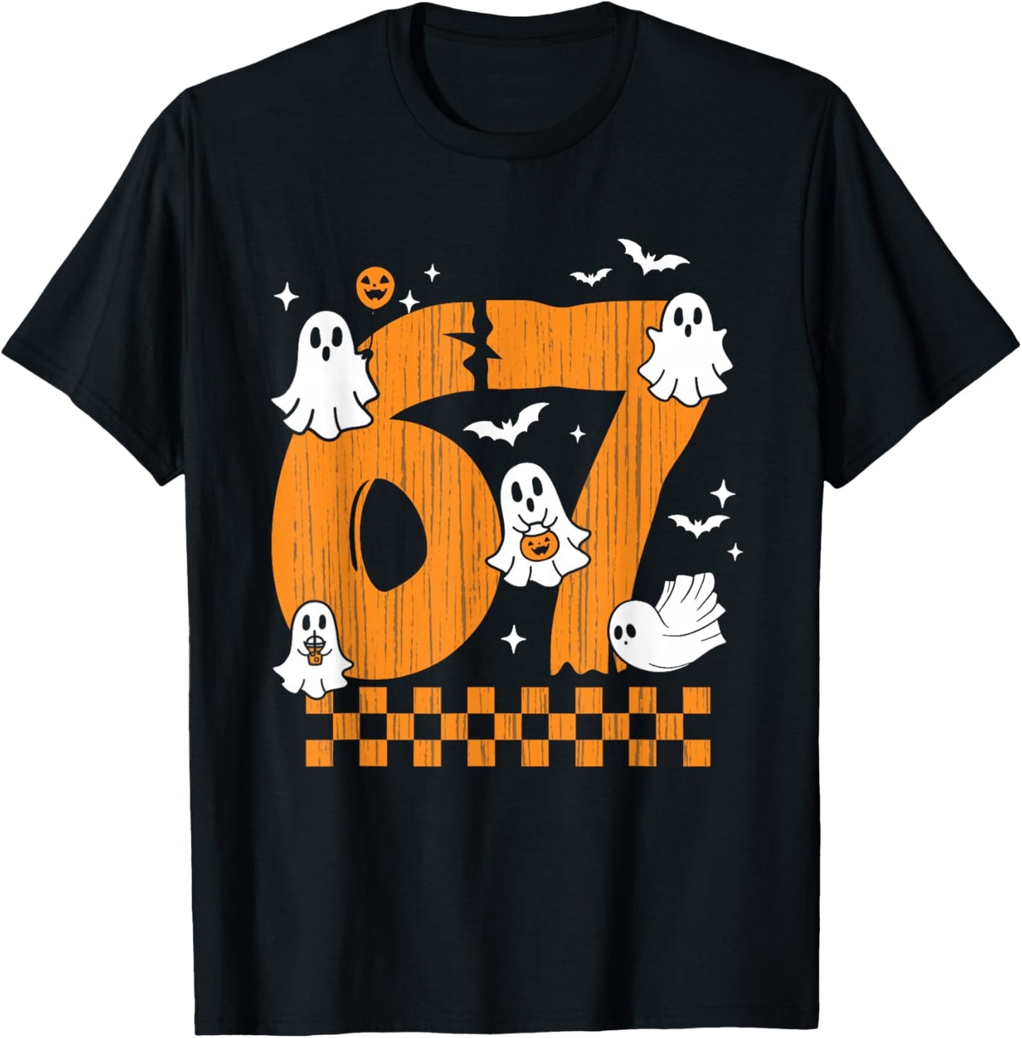 Six Seven 6 7 Meme 6 7 Halloween Costume Couple T-Shirt - T-Shirt | Black