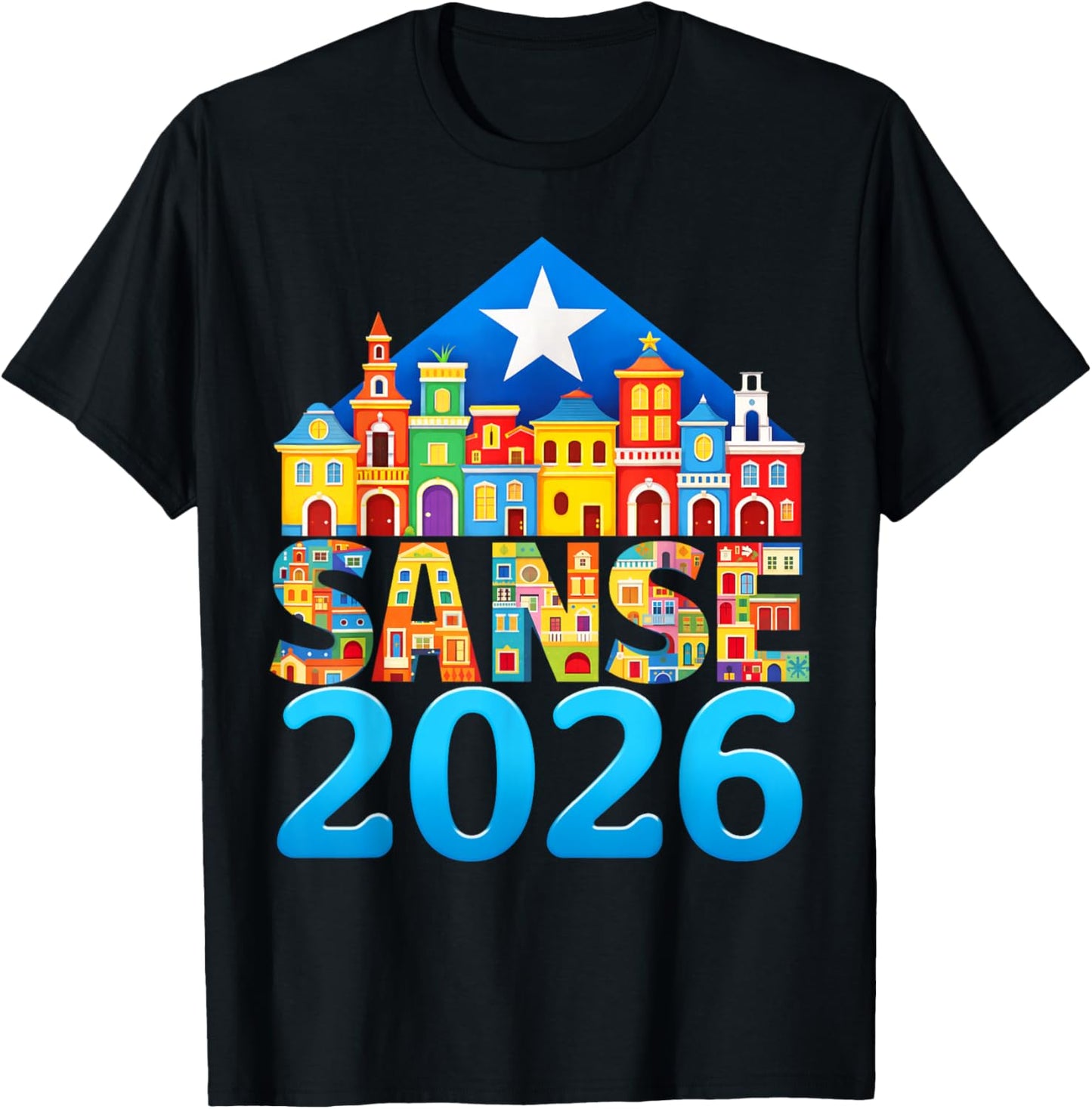 Balcones De Cora Sanse 2026 San Juan Festival San Sebastian T-Shirt - T-Shirt | Black