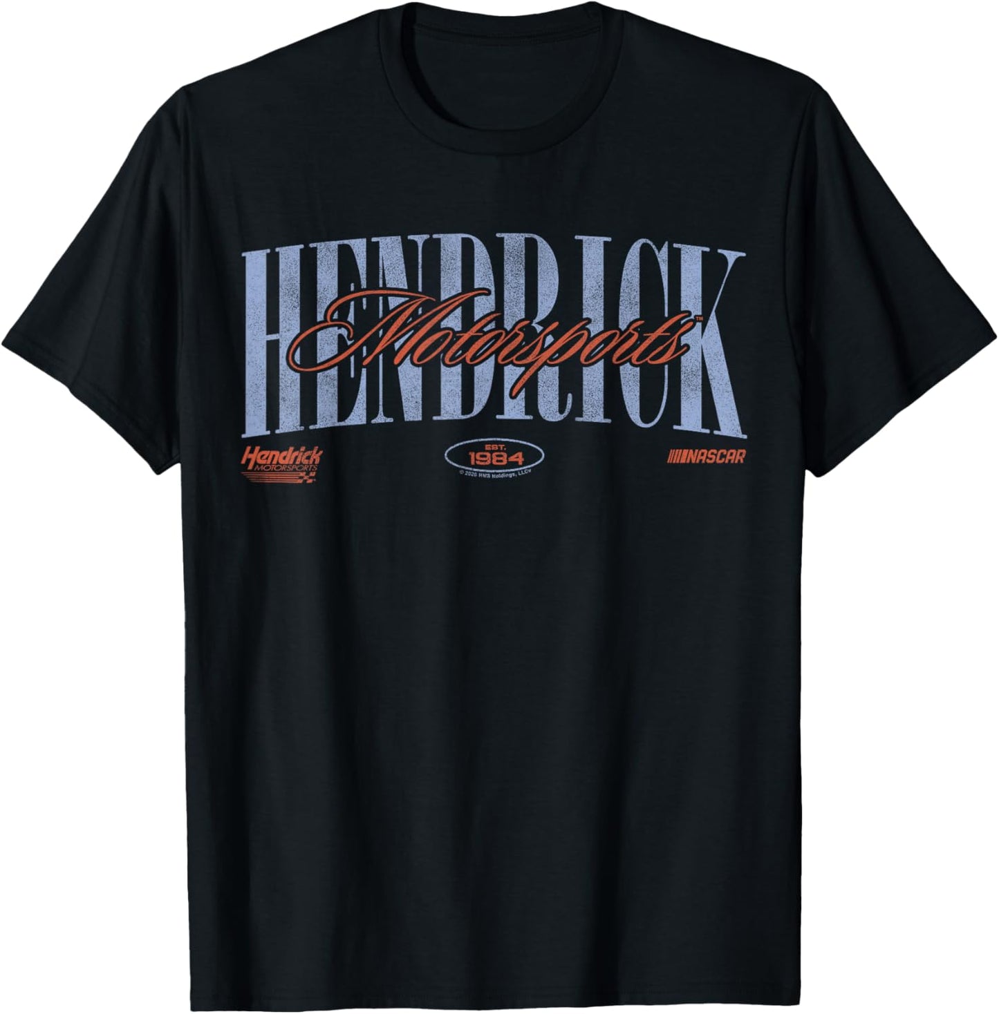 Hendrick Motorsports Est. 1984 Classic Bold and Cursive Text T-Shirt - T-Shirt | Black