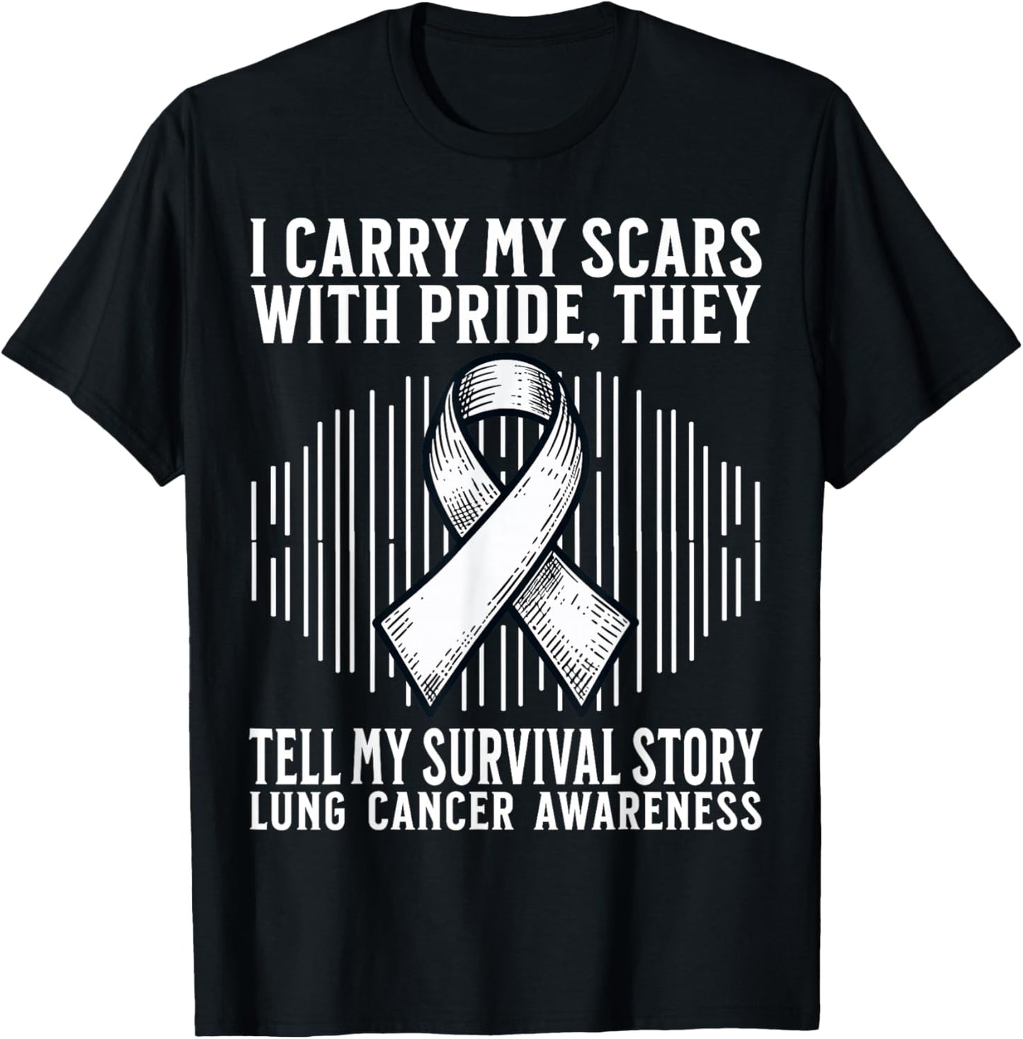 Lung Cancer Awareness Products Gifts Lung Cancer Survivor T-Shirt - T-Shirt | Black