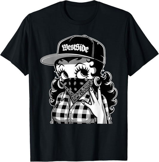 Westside Hand Sign Gang West Coast Hip Hop 90s OG Bandana T-Shirt - T-Shirt | Black