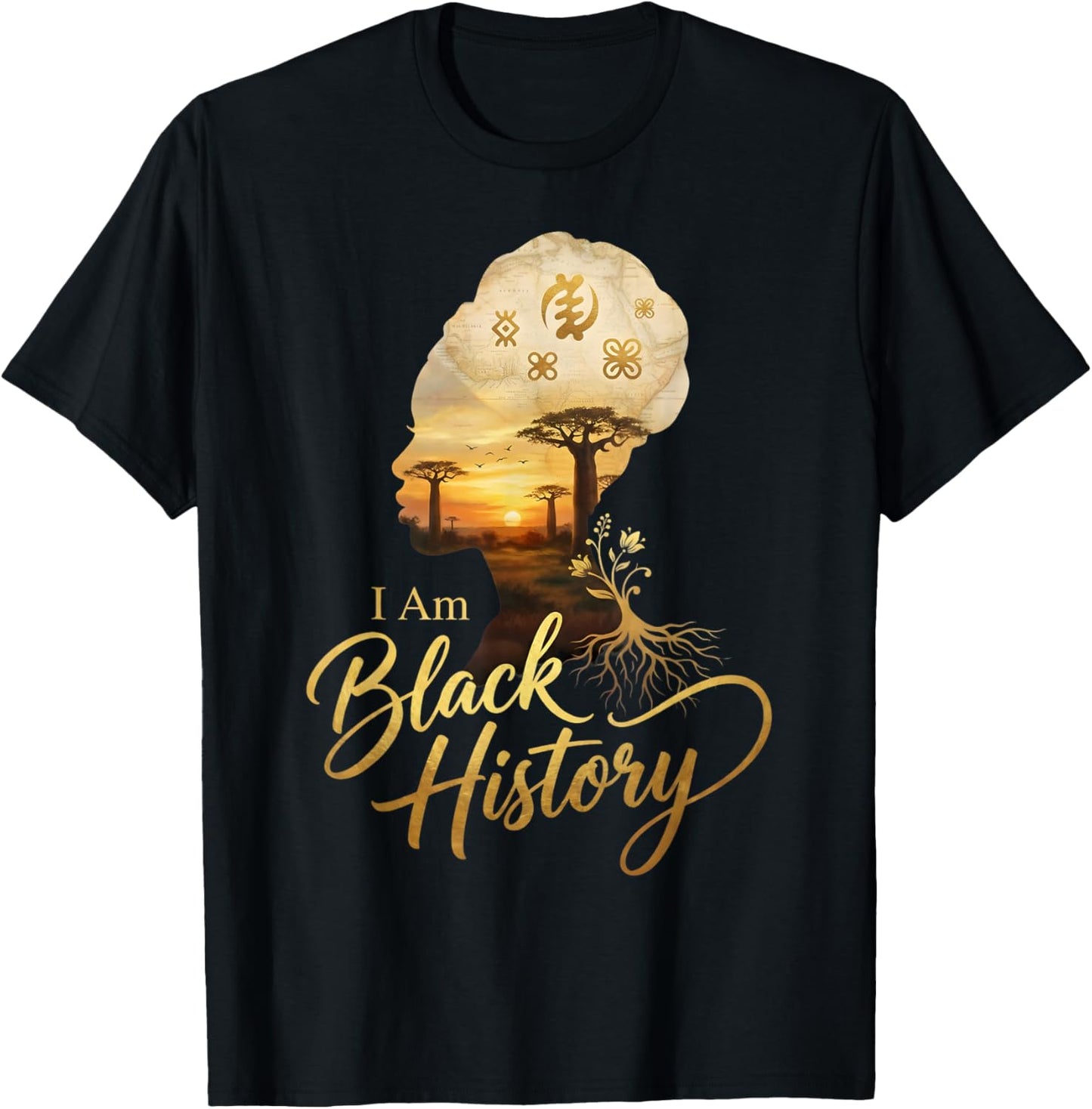 I Am Black History Month African American Proud Afro Melanin T-Shirt - T-Shirt | Black