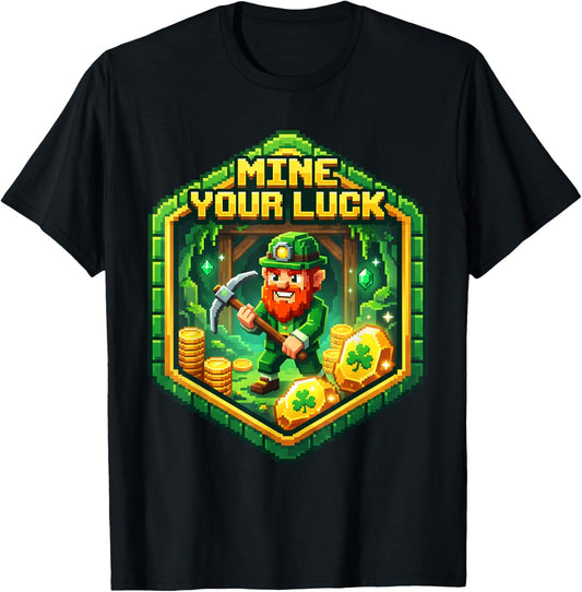 Kid St Patricks Day Shirt Video Games Funny St Patty Boy Men T-Shirt - T-Shirt | Black